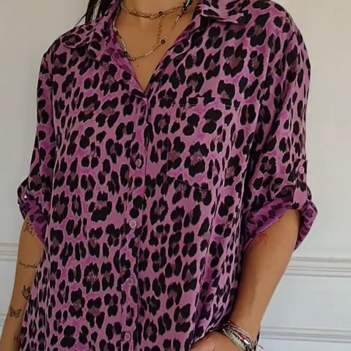 Henrietta - Camicia Con Stampa Leopardo