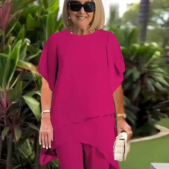 Lianah - Set Composto Da Camicetta e Pantaloni a Gamba Larga