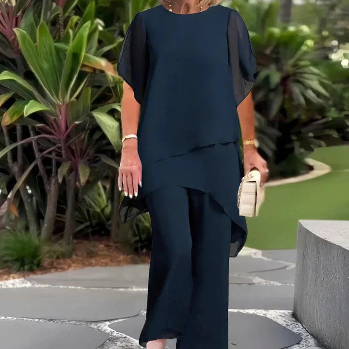 Lianah - Set Composto Da Camicetta e Pantaloni a Gamba Larga