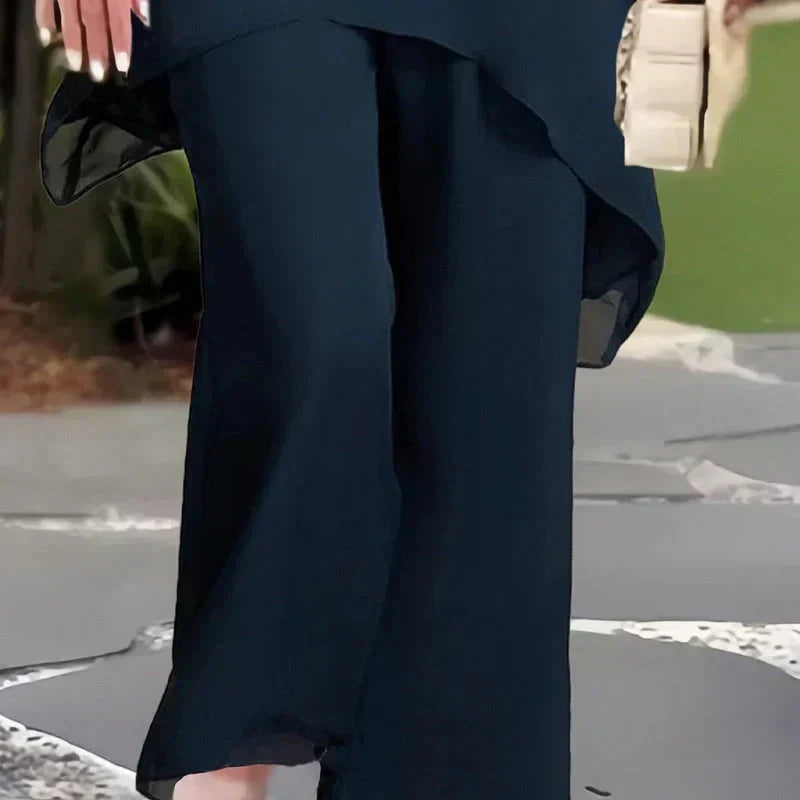 Lianah - Set Composto Da Camicetta e Pantaloni a Gamba Larga