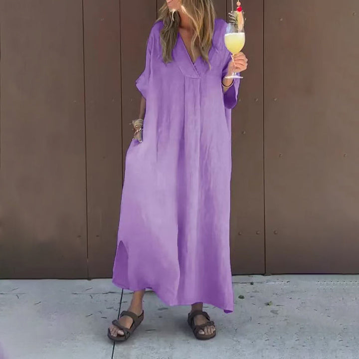 Arantxa - Maxi Abito Elegante Con Scollo A V