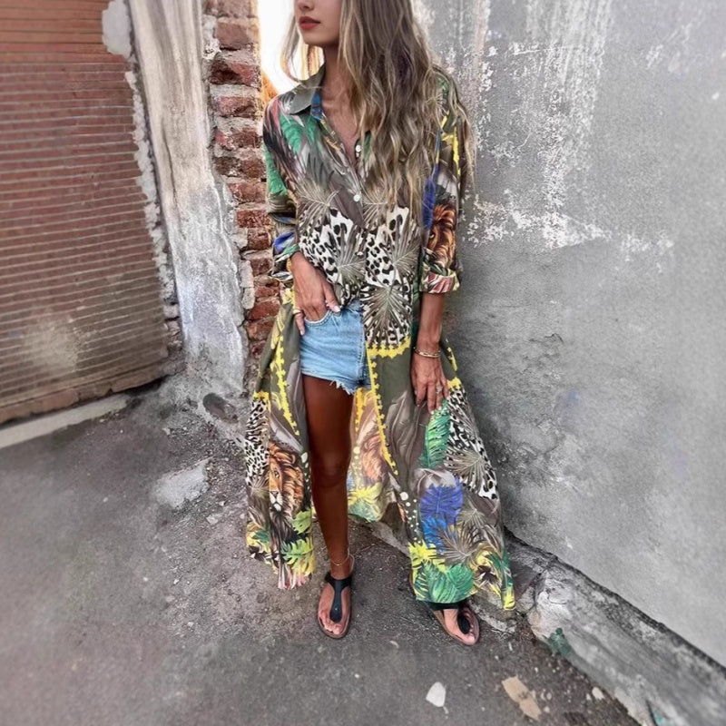 Roelie - Vestito Stampato a Maniche Lunghe