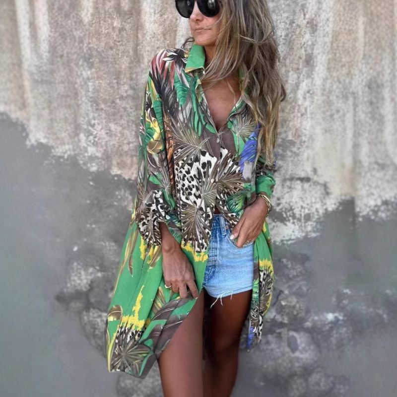 Roelie - Vestito Stampato a Maniche Lunghe