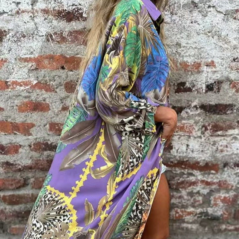 Roelie - Vestito Stampato a Maniche Lunghe