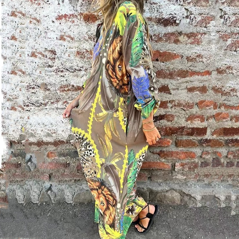 Roelie - Vestito Stampato a Maniche Lunghe