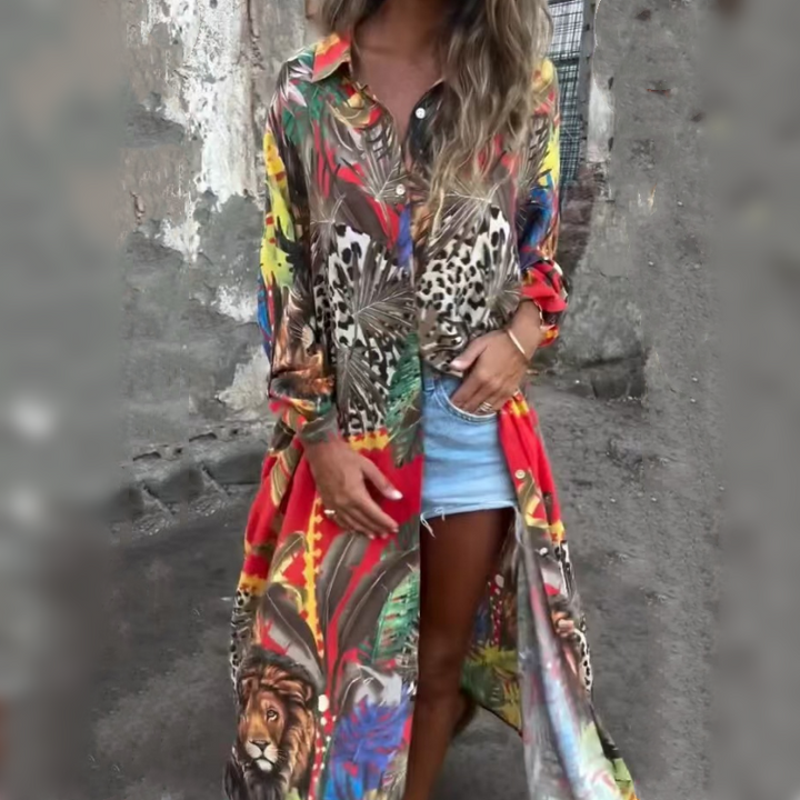 Roelie - Vestito Stampato a Maniche Lunghe