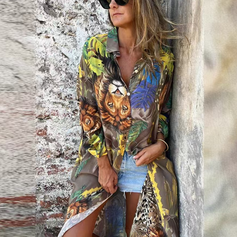 Roelie - Vestito Stampato a Maniche Lunghe