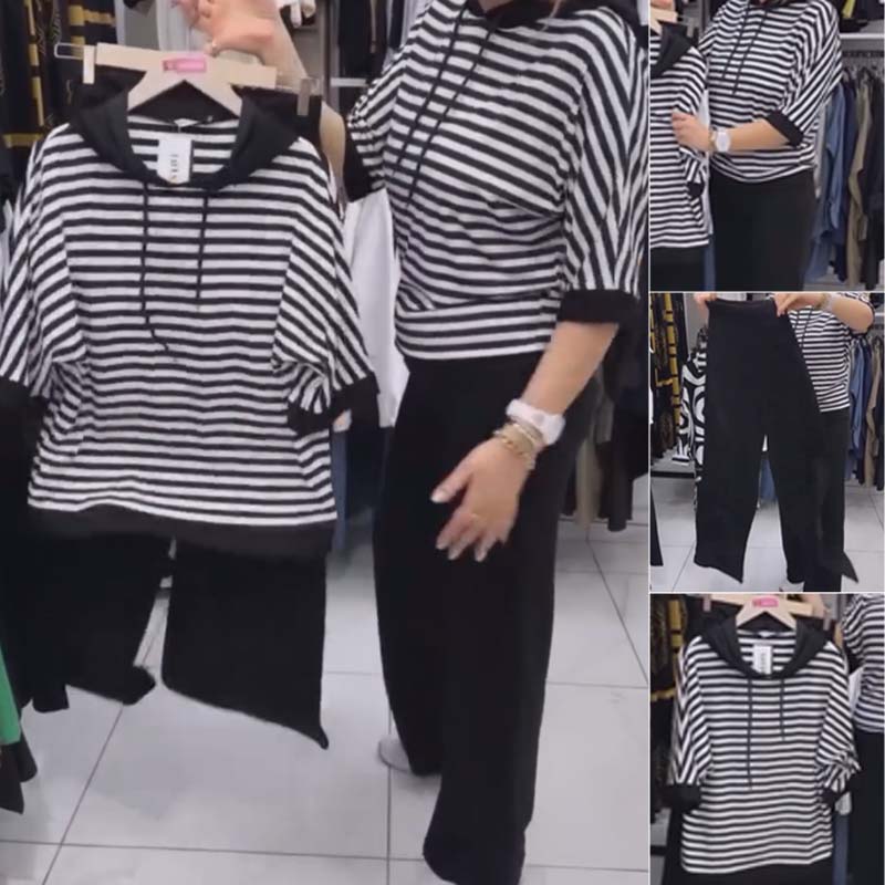 Dwiska - Spogliato Top e Solido Pantaloni Imposta