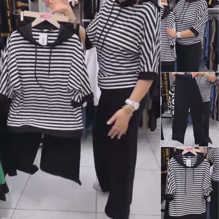 Dwiska - Spogliato Top e Solido Pantaloni Imposta