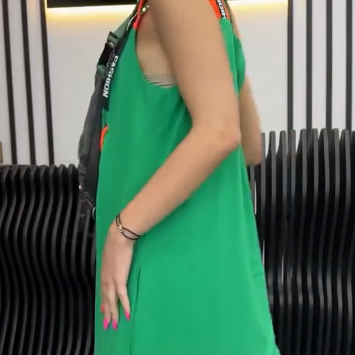 Wafia - Abito Casuale Senza Maniche Stampato