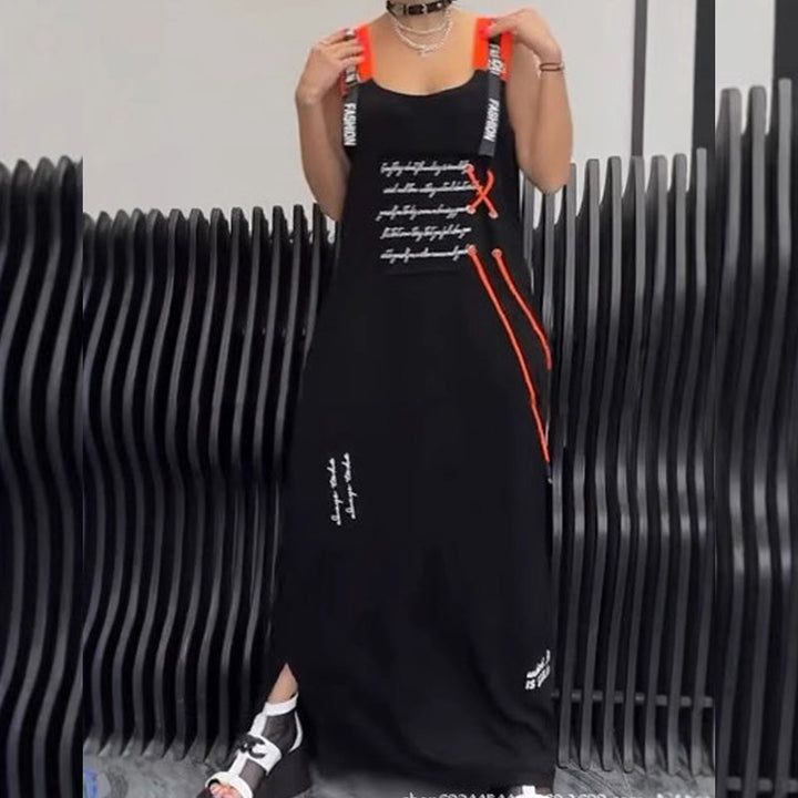 Wafia - Abito Casuale Senza Maniche Stampato