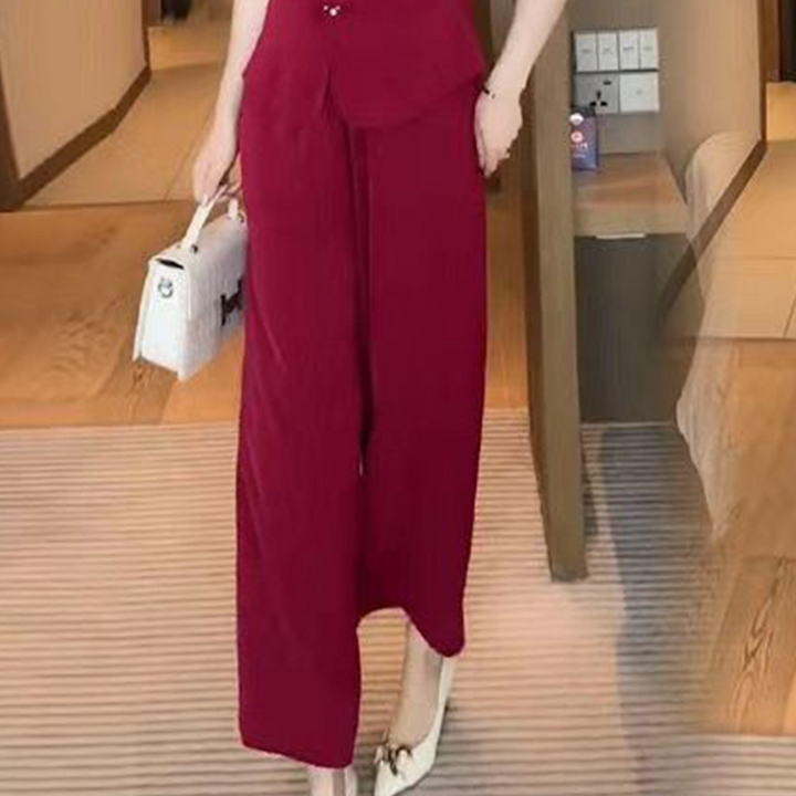 Eseniya - Elegante Settato Due Pezzi A Maniche Corte