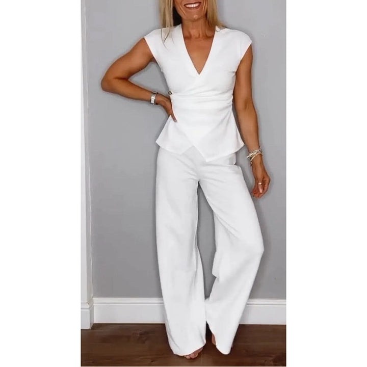 Angeliki - Elegante Settato Due Pezzi Con Scollo A V