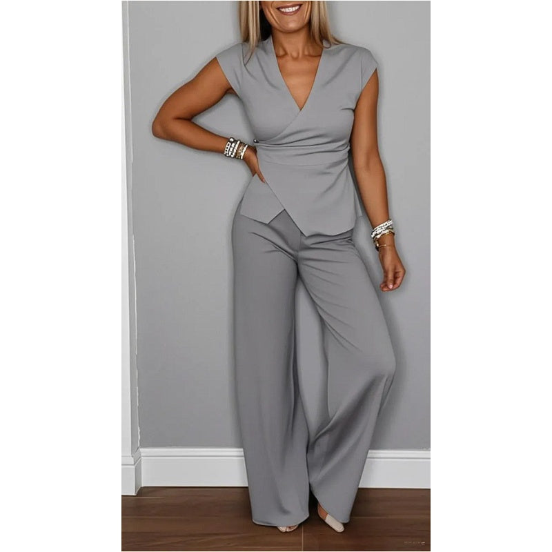 Angeliki - Elegante Settato Due Pezzi Con Scollo A V