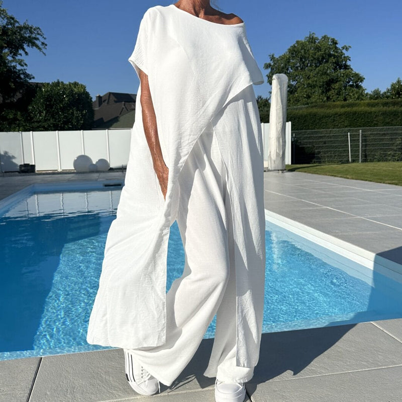 Shelagh - Inizio Pagina Con Spalle Scoperte e Pantaloni Settati