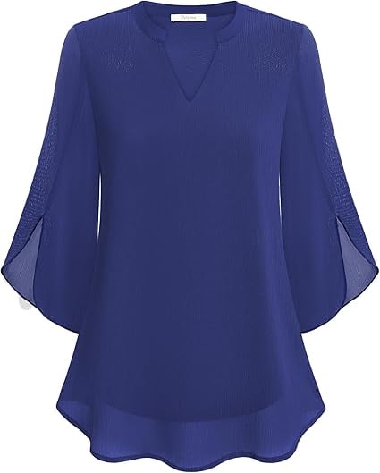 Styliani - Camicetta In Chiffon Con Scollo a V