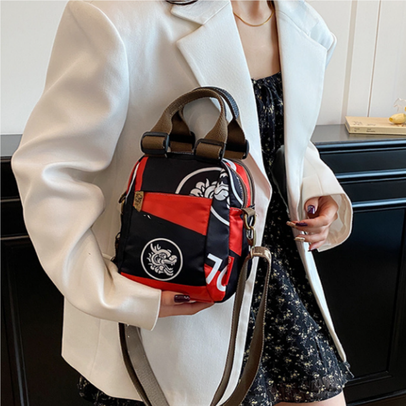 Sibella - Borsa a Tracolla Multistrato Con Stampa Fashion