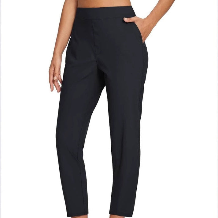 Zaryn - Pantaloni Elasticizzati a Vita Alta Con Tasca
