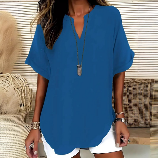 Seleana - Top Traspirante Con Scollo a V