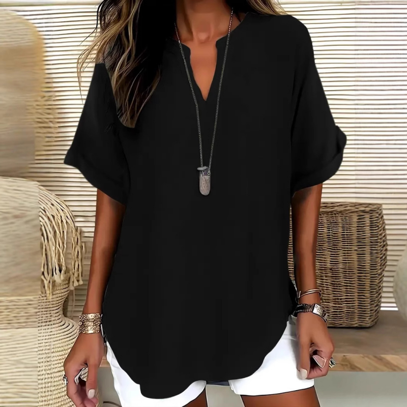 Seleana - Top Traspirante Con Scollo a V