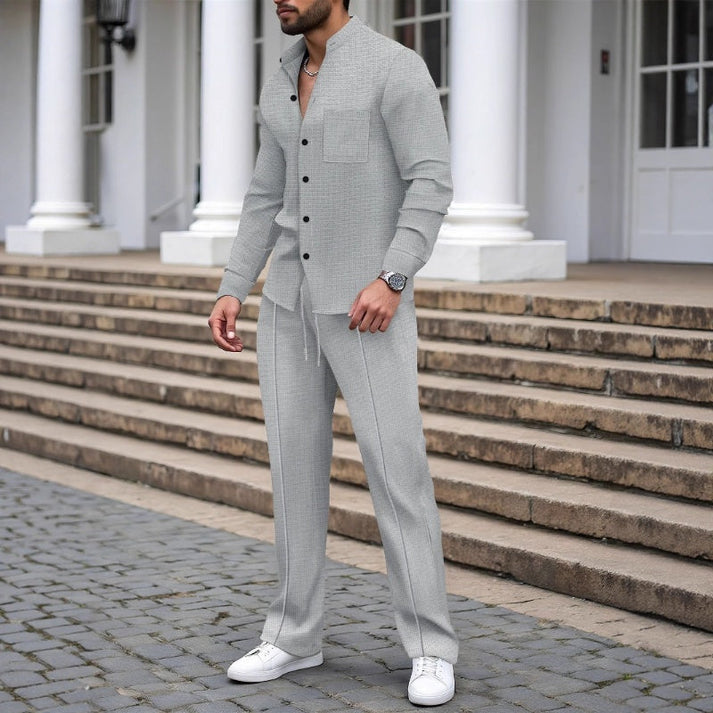 Efron - Confortevole Set di 2 Pezzi in Tessuto Waffle