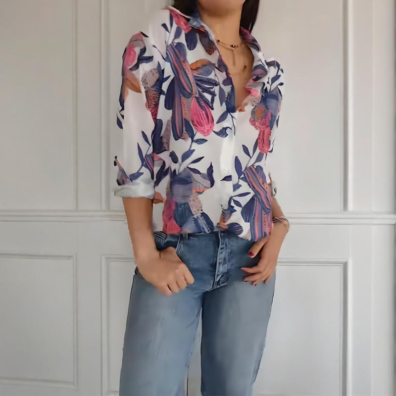 Garner - Elegante Camicia Con Stampa Floreale