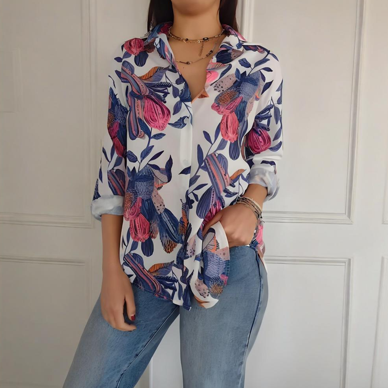 Garner - Elegante Camicia Con Stampa Floreale
