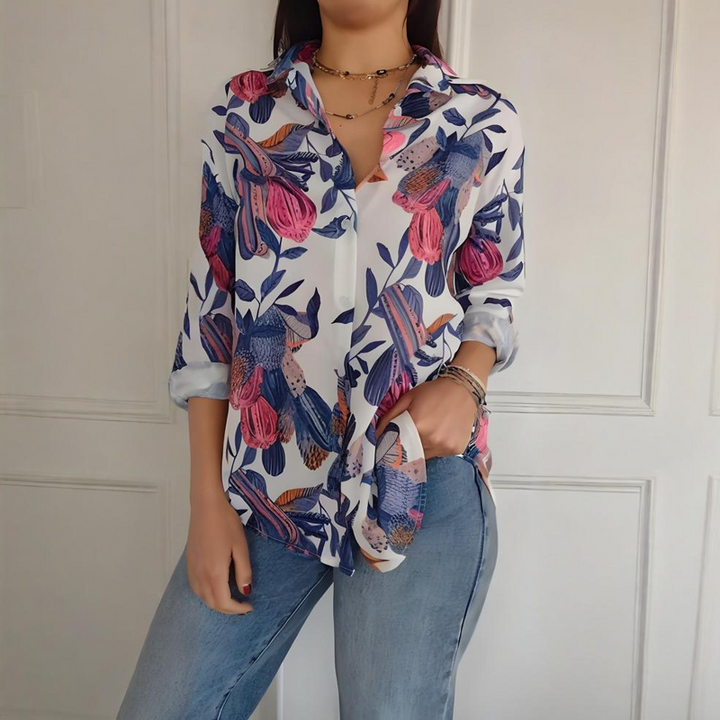 Garner - Elegante Camicia Con Stampa Floreale