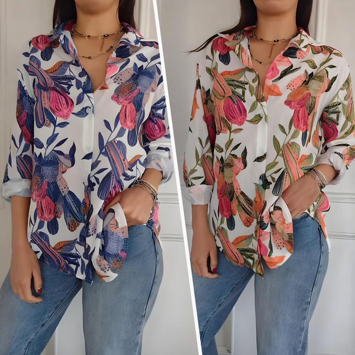 Garner - Elegante Camicia Con Stampa Floreale