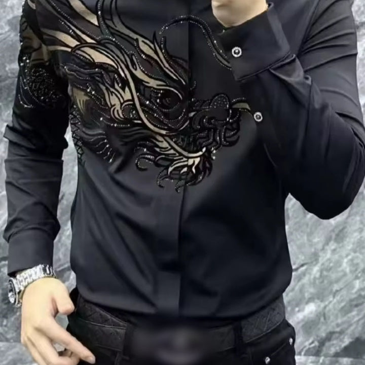 Zeljko - Camicia Elegante Slim Fit con Stampa