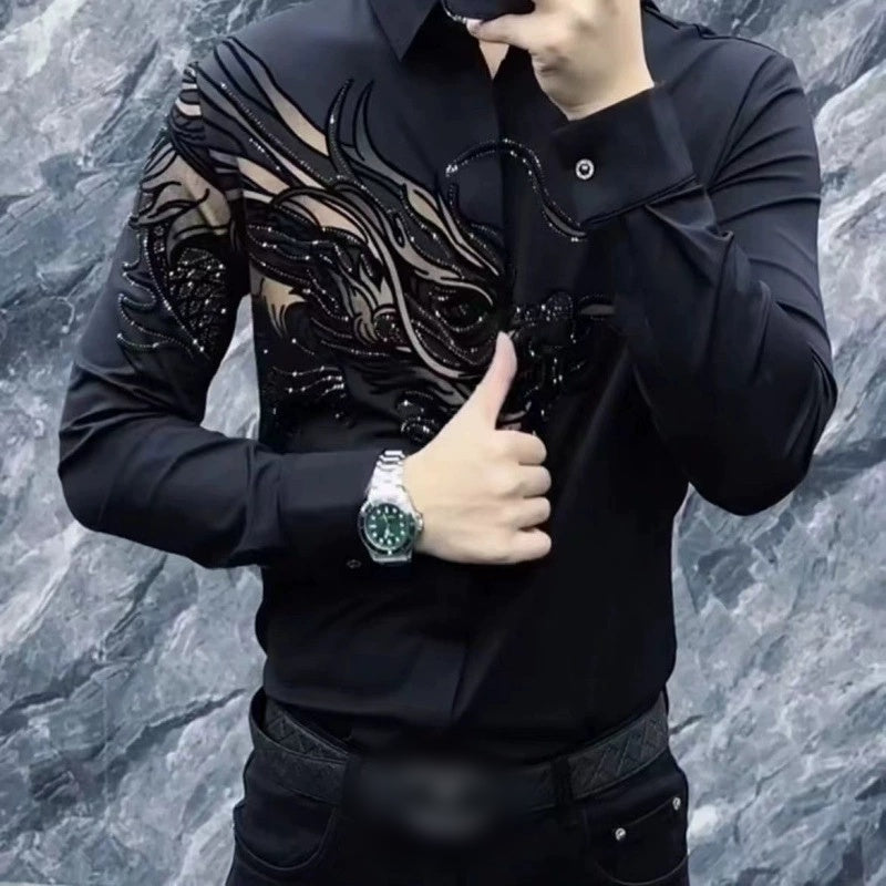 Zeljko - Camicia Elegante Slim Fit con Stampa