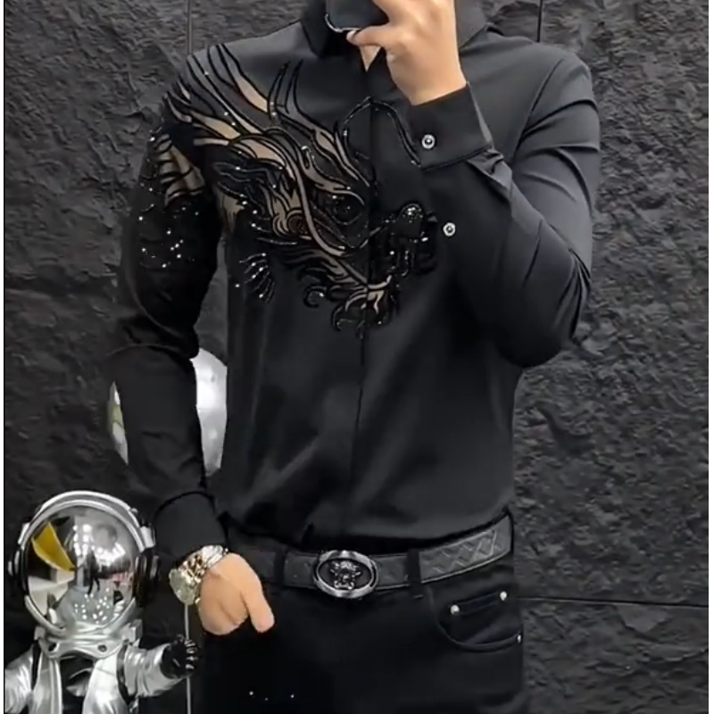 Zeljko - Camicia Elegante Slim Fit con Stampa