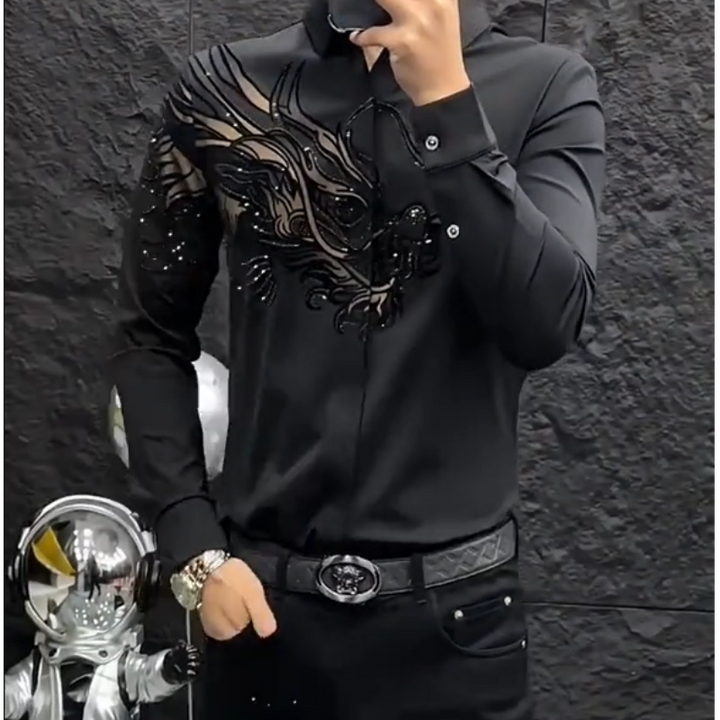 Zeljko - Camicia Elegante Slim Fit con Stampa