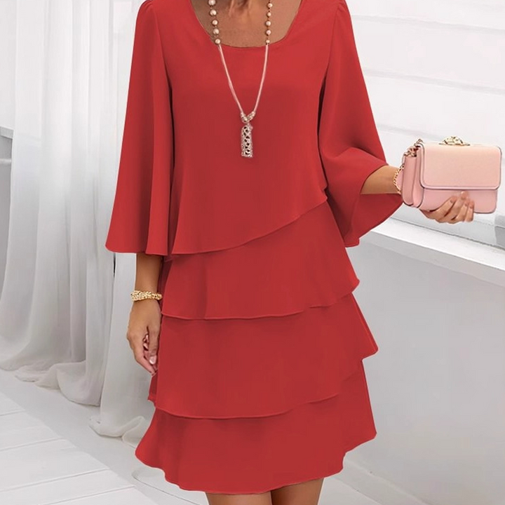 Ishari - Abito Elegante Con Scollo Quadrato