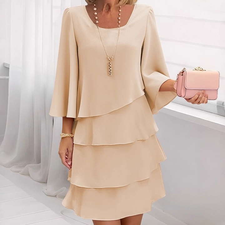 Ishari - Abito Elegante Con Scollo Quadrato