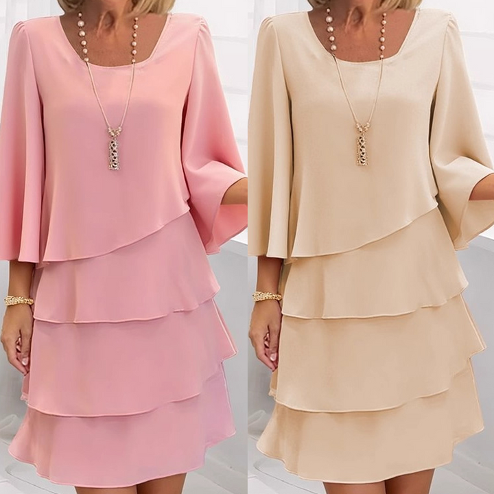 Ishari - Abito Elegante Con Scollo Quadrato