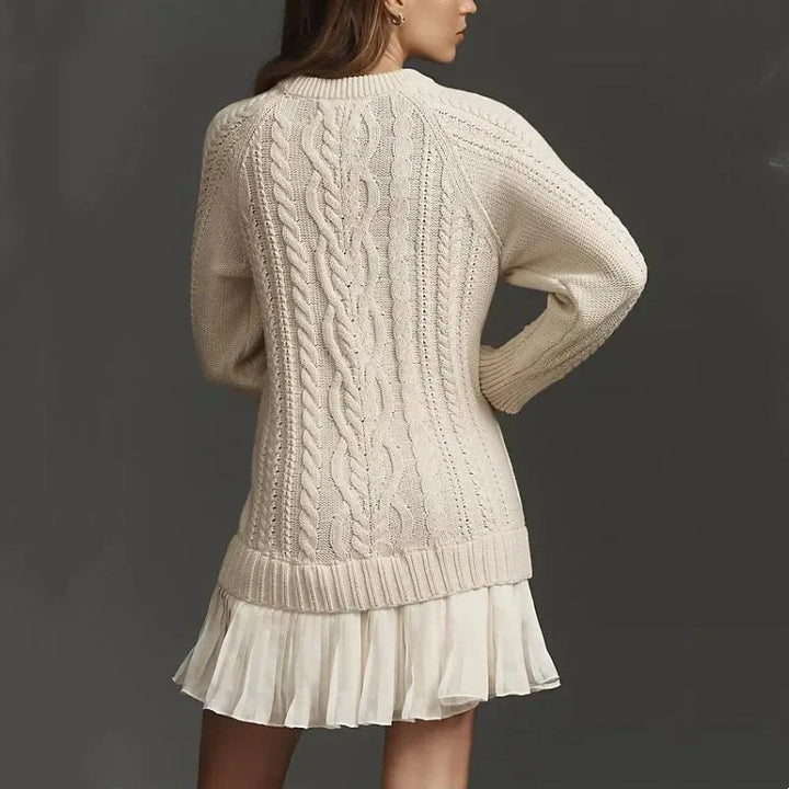 Kalena - Abito Mini Maglione Lavorato a Trecce
