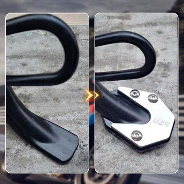 BalanceGuard - Piastra Di Prolunga Per Cavalletto Laterale Moto Con Poggiapiedi