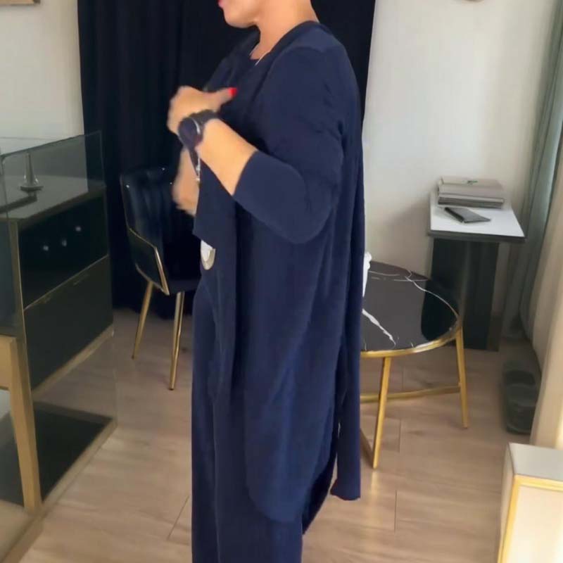 Mouna - Elegante Set Di 3 Capi Con Cardigan Lungo