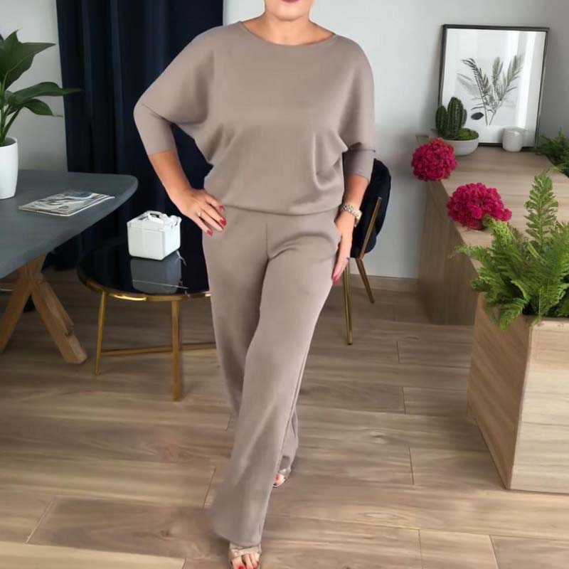 Dorren - Elegante Set Di 3 Pezzi Con Cardigan Lungo, Top e Pantaloni