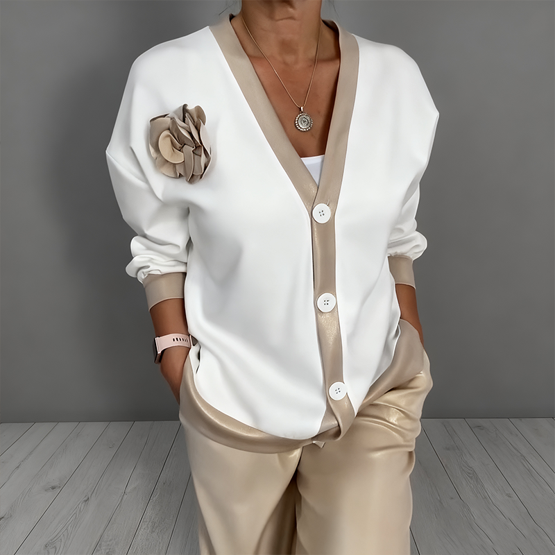 Maelynn - Elegante Completo Cardigan A Dovuto Pezzi