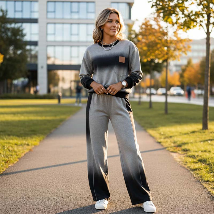 Helinza - Set Casual Composto Da Top e Pantaloni