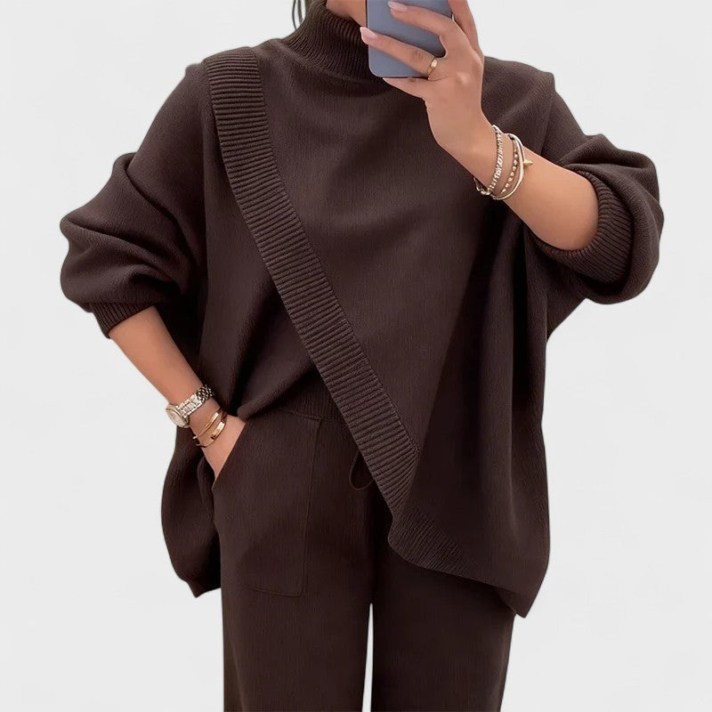 Karisa - Elegante Completo A Dovuto Pezzi Lavorato A Maglia