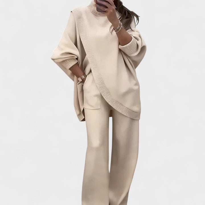 Karisa - Elegante Completo A Dovuto Pezzi Lavorato A Maglia