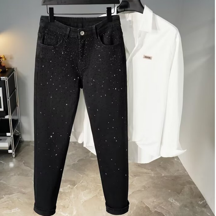 Jake - Jeans Slim Fit A Vita Alta Con Strass