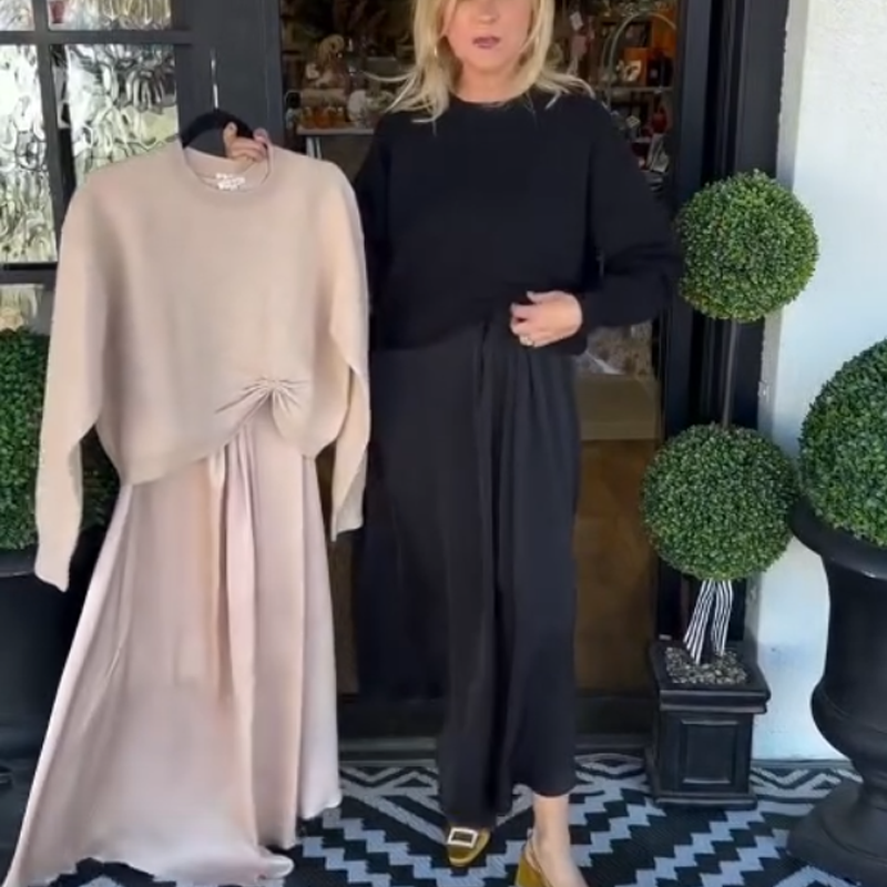 Lilee - Top Con Nodo Intrecciato e Maxi Abito