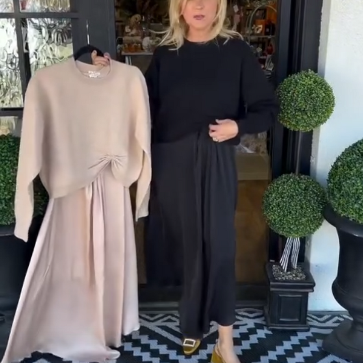 Lilee - Top Con Nodo Intrecciato e Maxi Abito