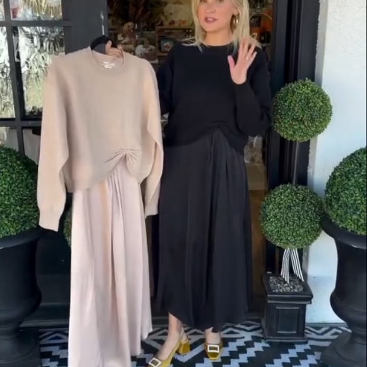 Lilee - Top Con Nodo Intrecciato e Maxi Abito