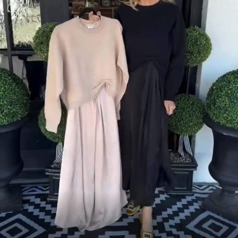 Lilee - Top Con Nodo Intrecciato e Maxi Abito