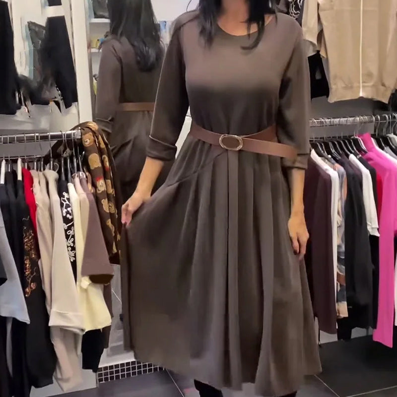 Jorjia - Abito Lungo casual con Scollo Rotondo